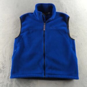 Marmot Vest Mens Large Blue Polartec Fleece Full Zip Made Canada Outdoor Hiking